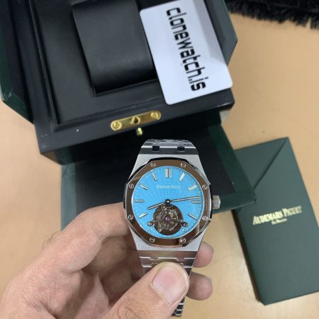 Audemras Piguet Tourbillon Replica Light Blue Dial